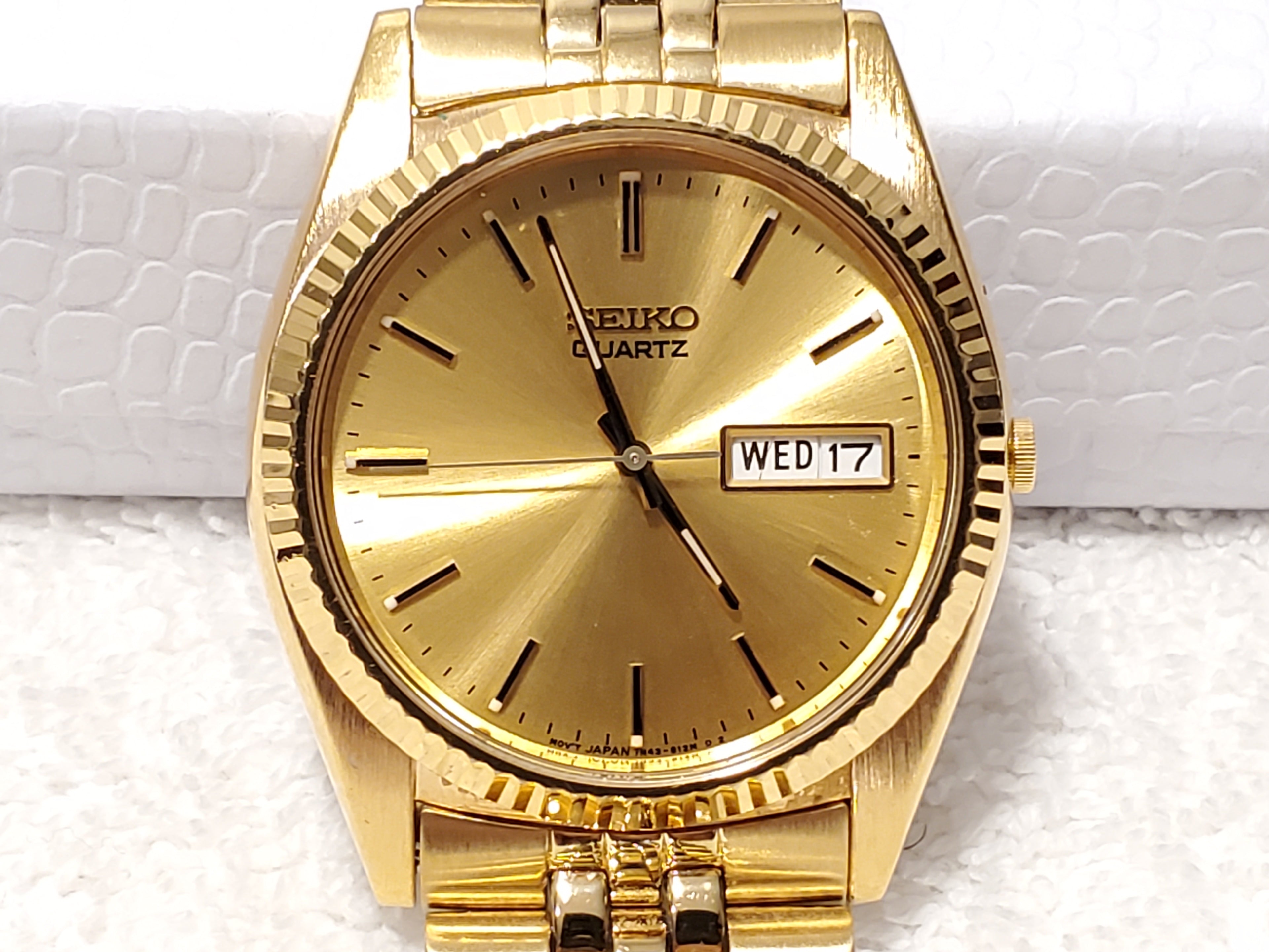Vintage Seiko Men's Gold Tone Presidential Quartz Watch