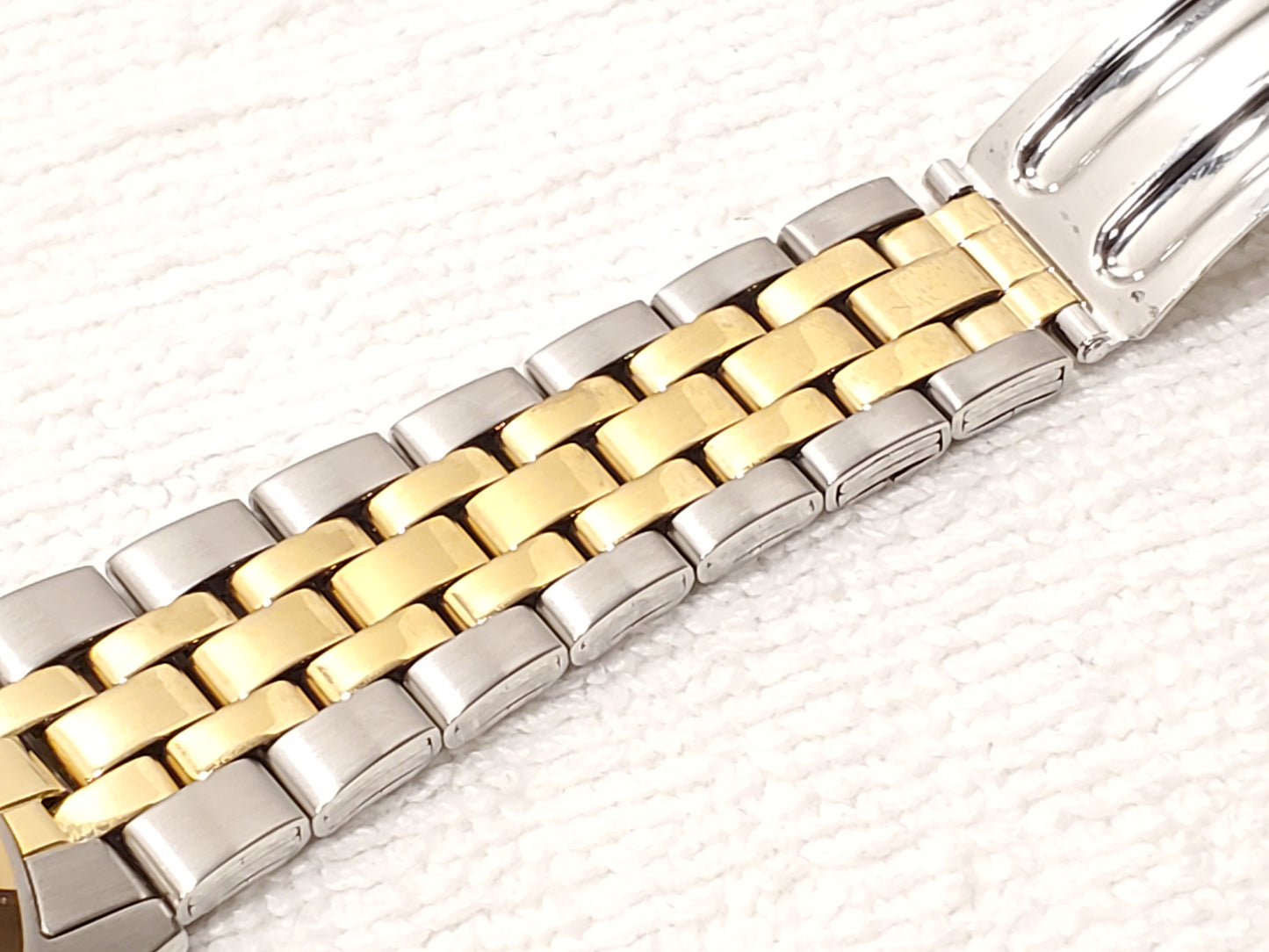 Vintage Seiko Men's Day Date Watch Stainless Steel Gold Tone Silver Dial