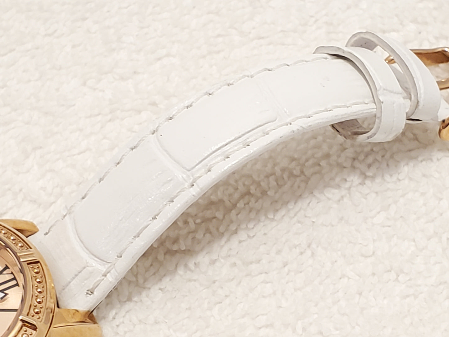 Invicta Wildflower Women's Quartz Watch Rose Gold Tone White Leather Strap Roman Numerals