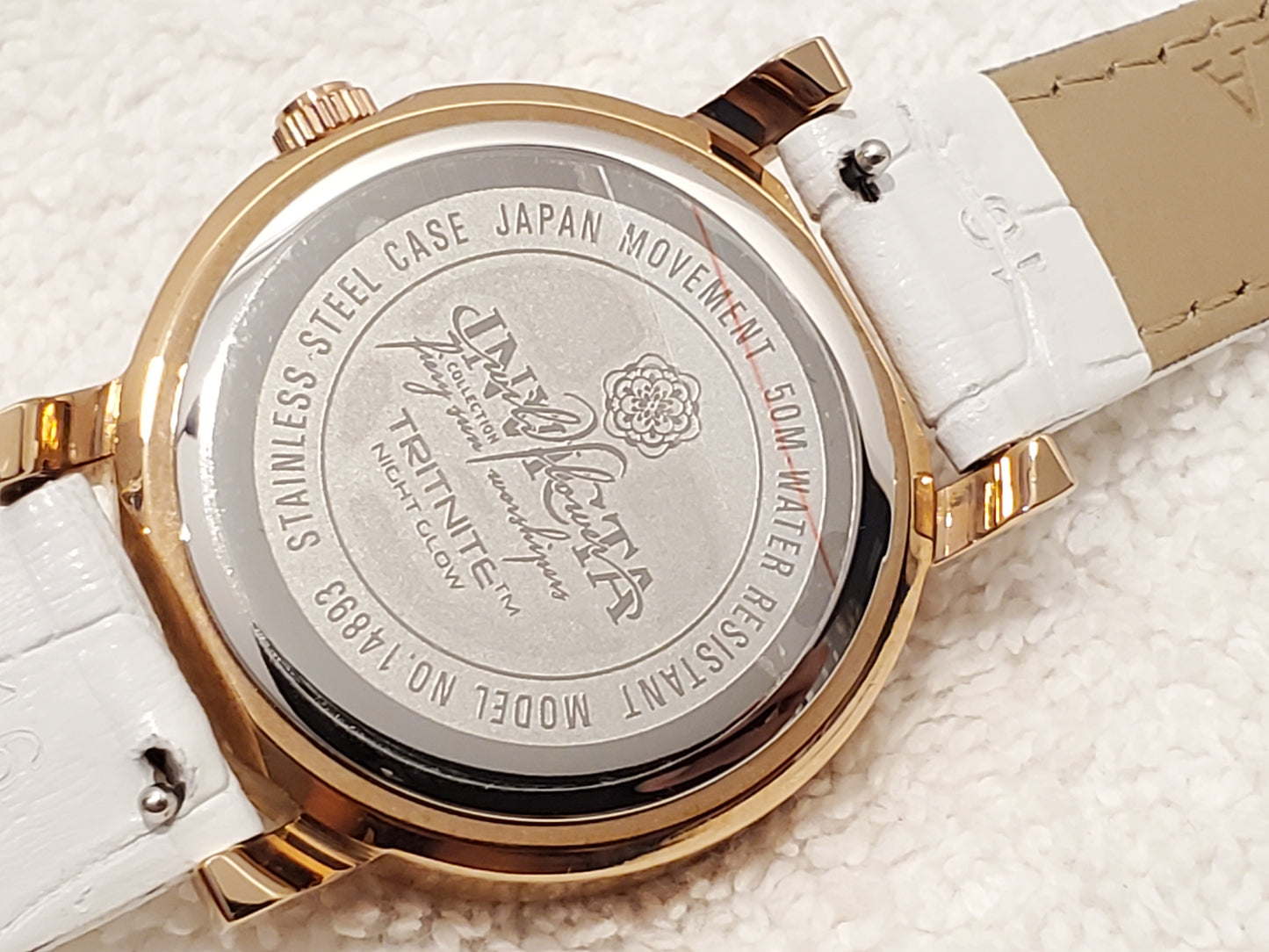 Invicta Wildflower Women's Quartz Watch Rose Gold Tone White Leather Strap Roman Numerals