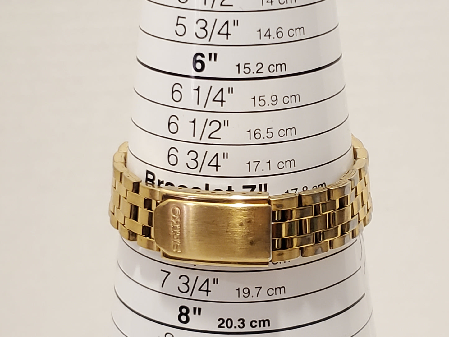 Vintage Seiko Gold Tone Day Date Men's Quartz Watch Stainless Steel