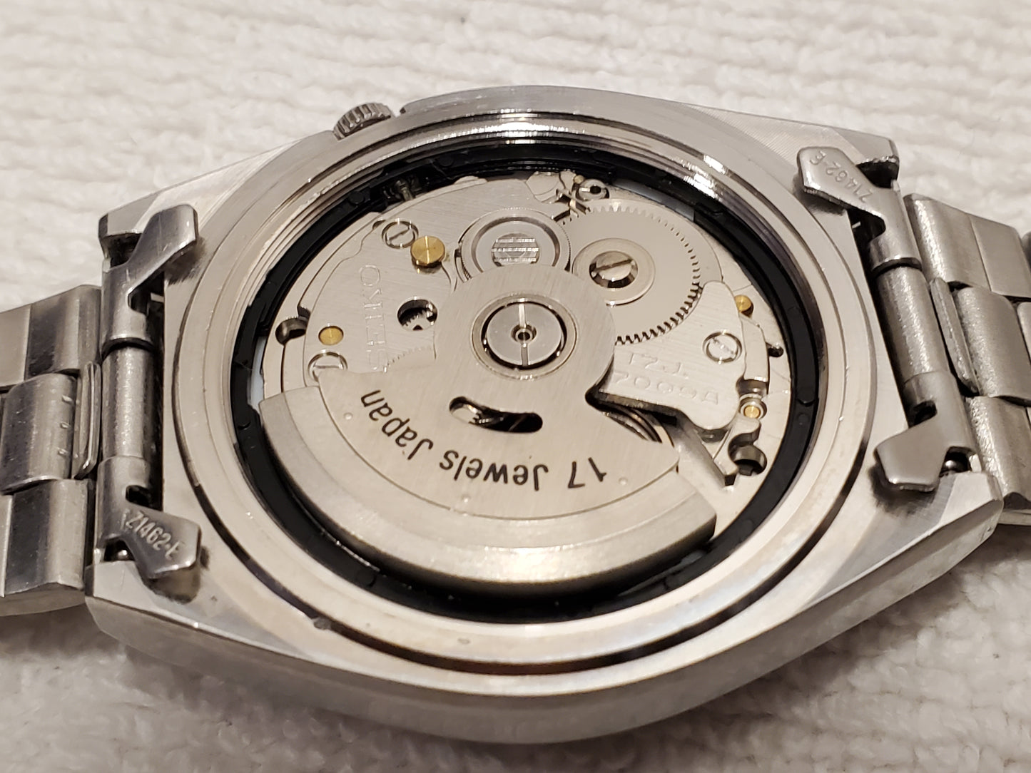 Vintage Seiko Men's Automatic Day Date Watch Stainless Steel Seventeen Jewels