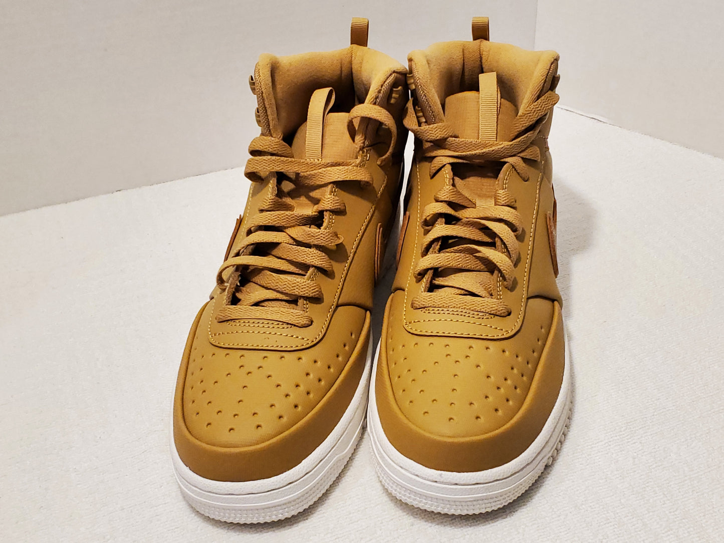 Nike Court Vision Mid Winter Gold Wheat White Sneakers Size 10.5 Men's Shoes New