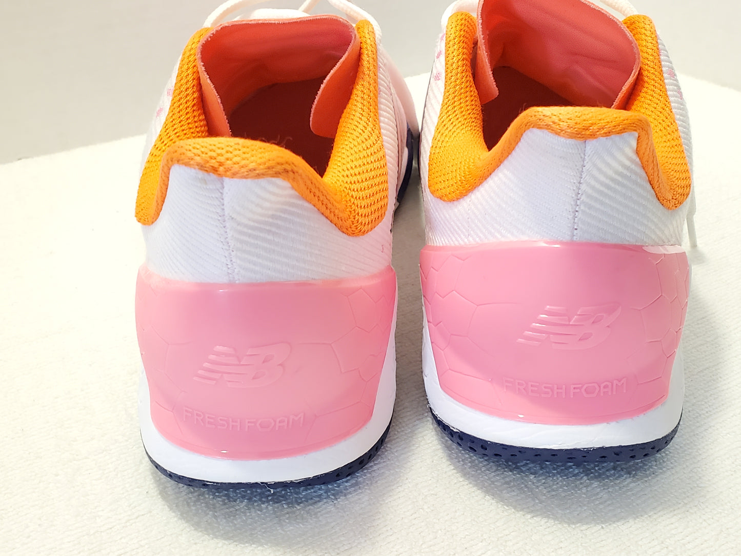 New Balance Fresh Foam LAV V2 Women's Size Tennis Shoes Pink Orange Black White Lace Up Running Jogging