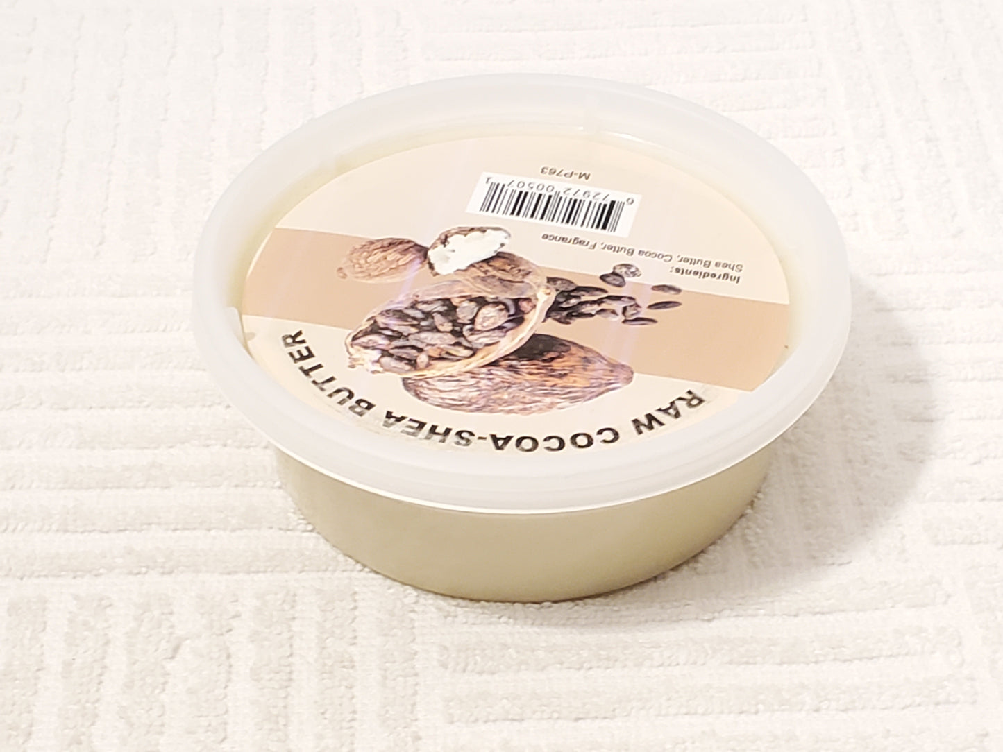 Raw Cocoa Shea Butter Natural Moisturizers Nutrients 8 oz Plastic Container
