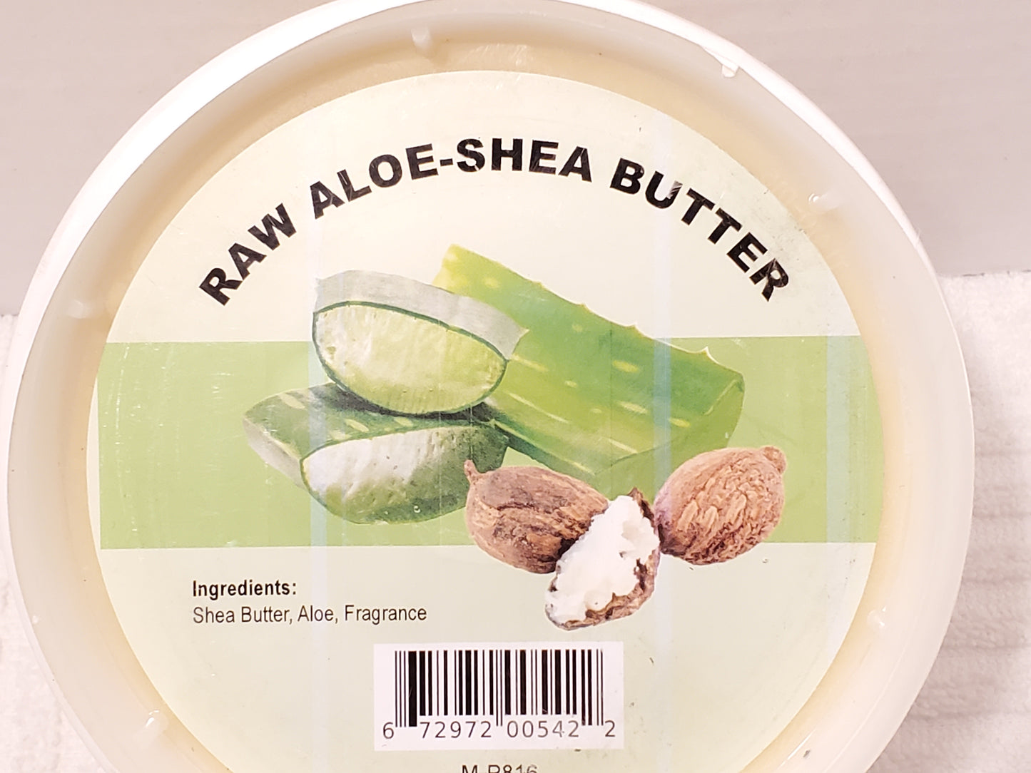Raw Aloe Shea Butter 100% Natural Skin Hair Care 15 oz Plastic Container