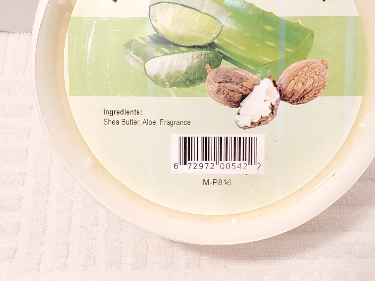 Raw Aloe Shea Butter 100% Natural Skin Hair Care 15 oz Plastic Container