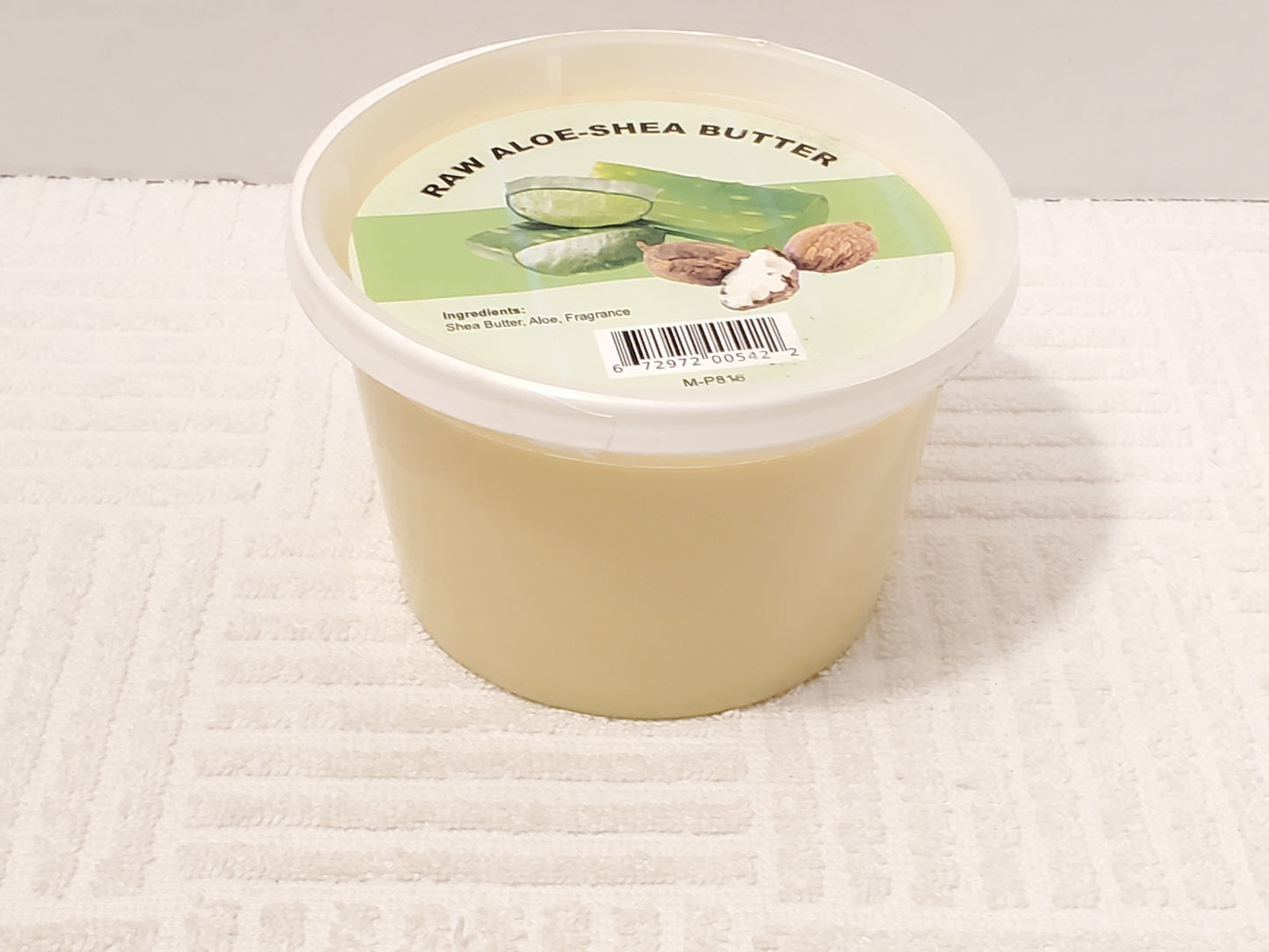 Raw Aloe Shea Butter 100% Natural Skin Hair Care 15 oz Plastic Container