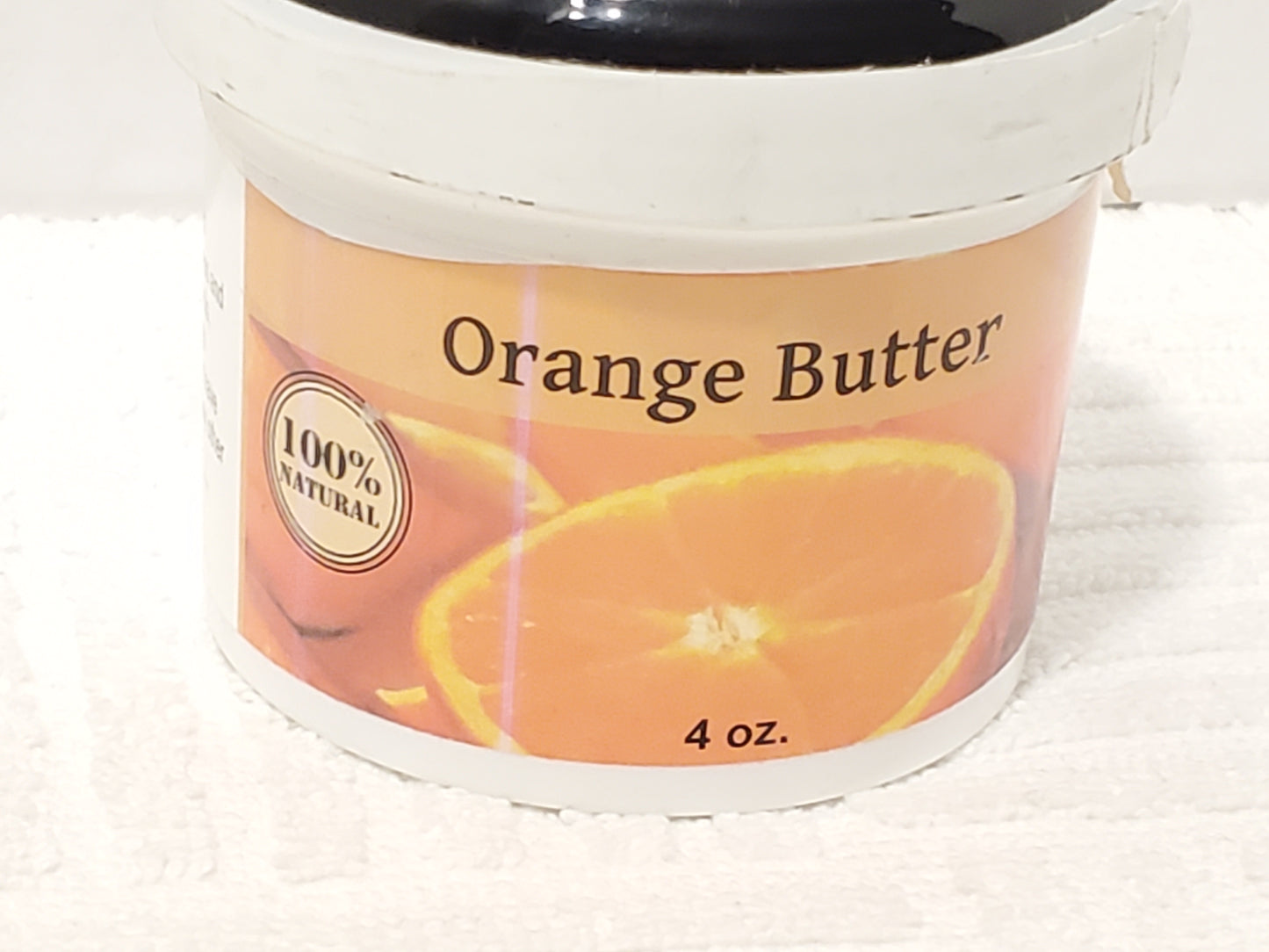 Orange Butter 100% Natural 4 oz Plastic Container Moisture Conditioning