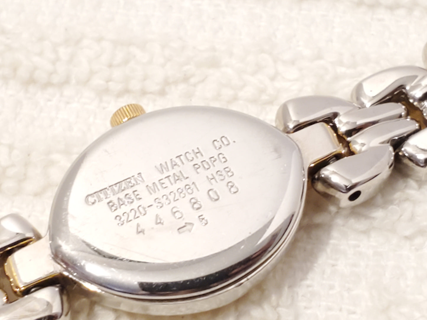Vintage Citizen Women's Quartz SS Watch Gold Tone One Jewel Mother Pearl Dial