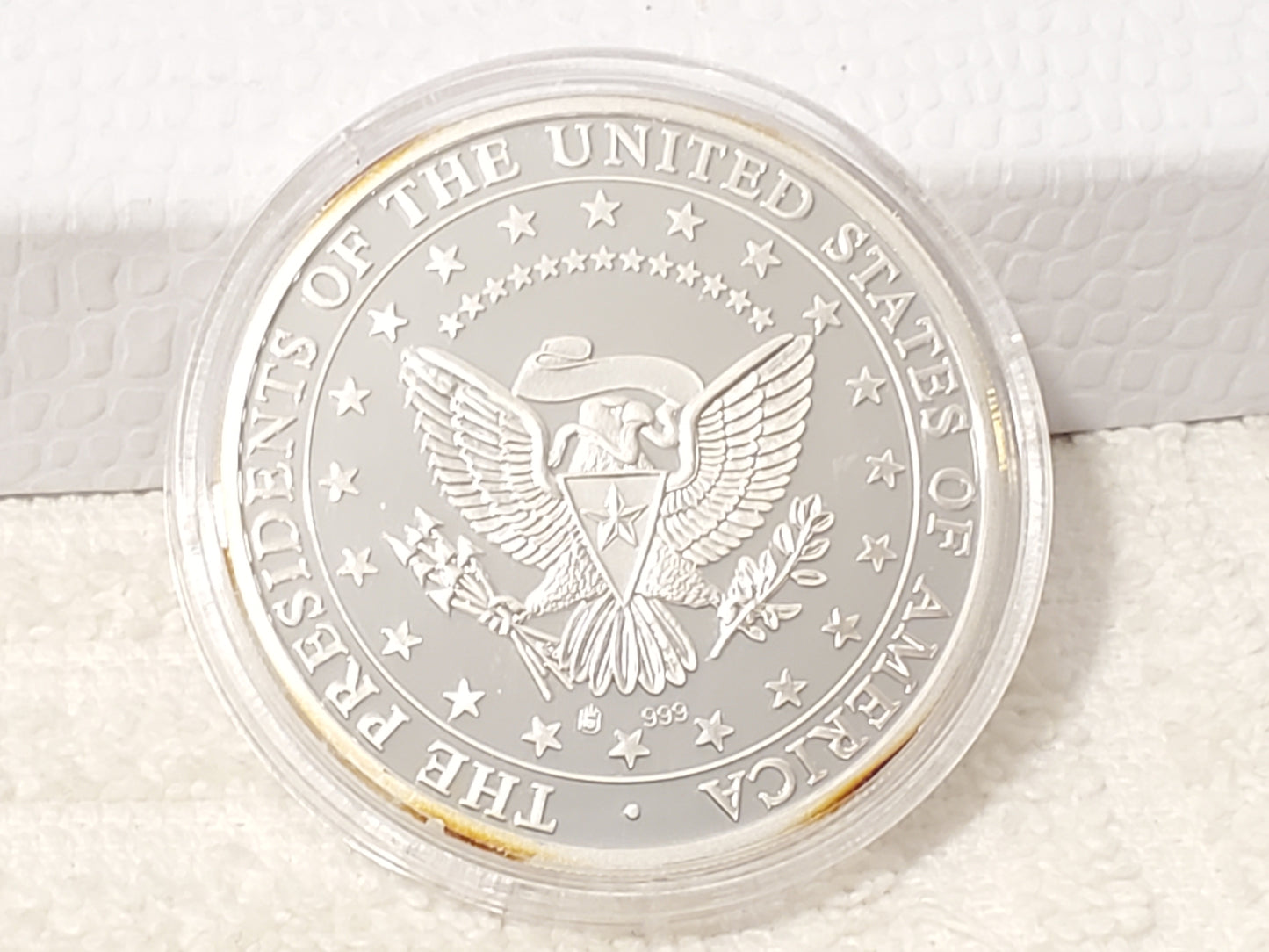 Vintage Presidential Portrait Jimmy Carter Silver Coin American Mint 20 Grams