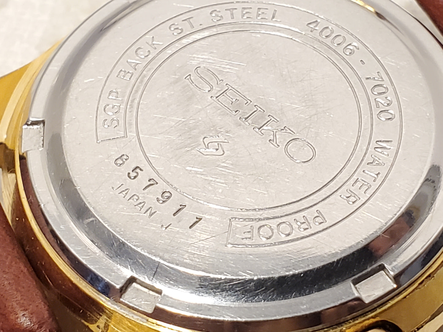 Vintage Seiko Bell-Matic Men's Day Date Automatic Watch 21 Jewels Gold Plated