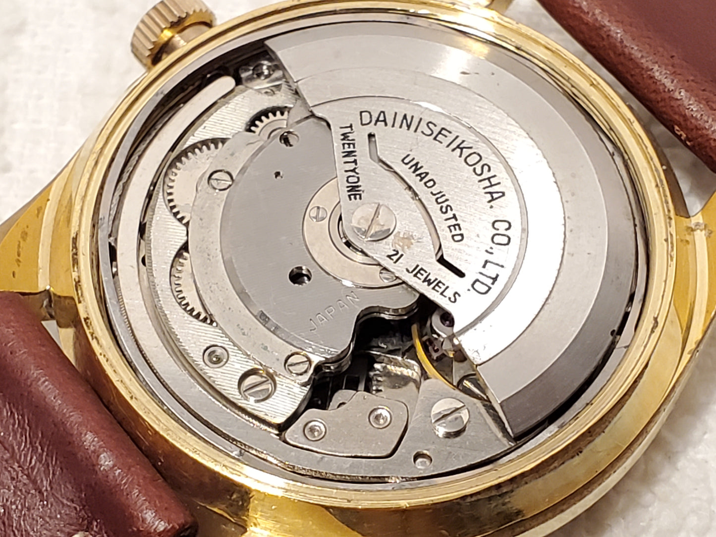 Vintage Seiko Bell-Matic Men's Day Date Automatic Watch 21 Jewels Gold Plated