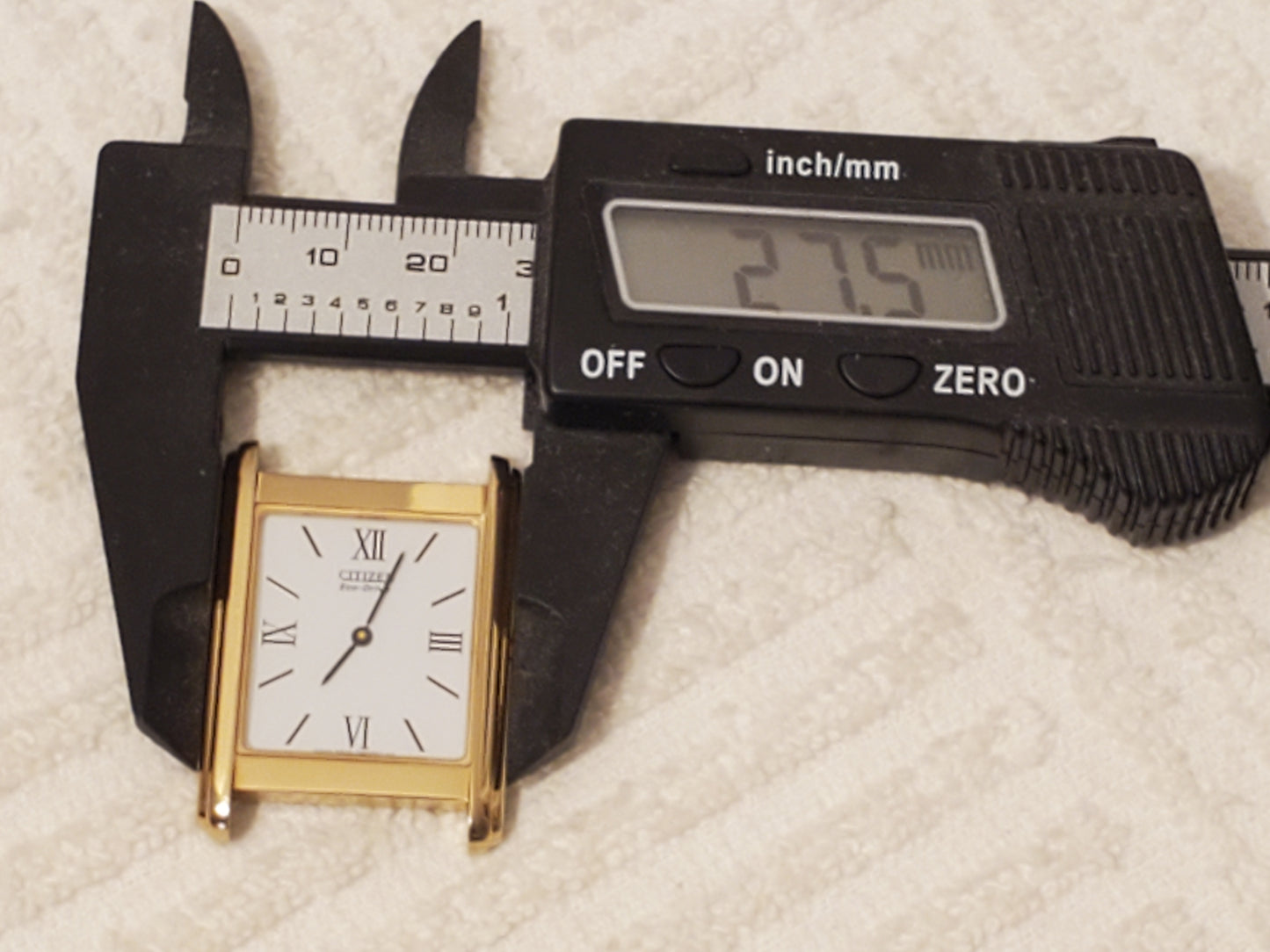 Vintage Citizen Stiletto Eco Drive Men's Tank Watch Gold Plated Sapphire Crystal