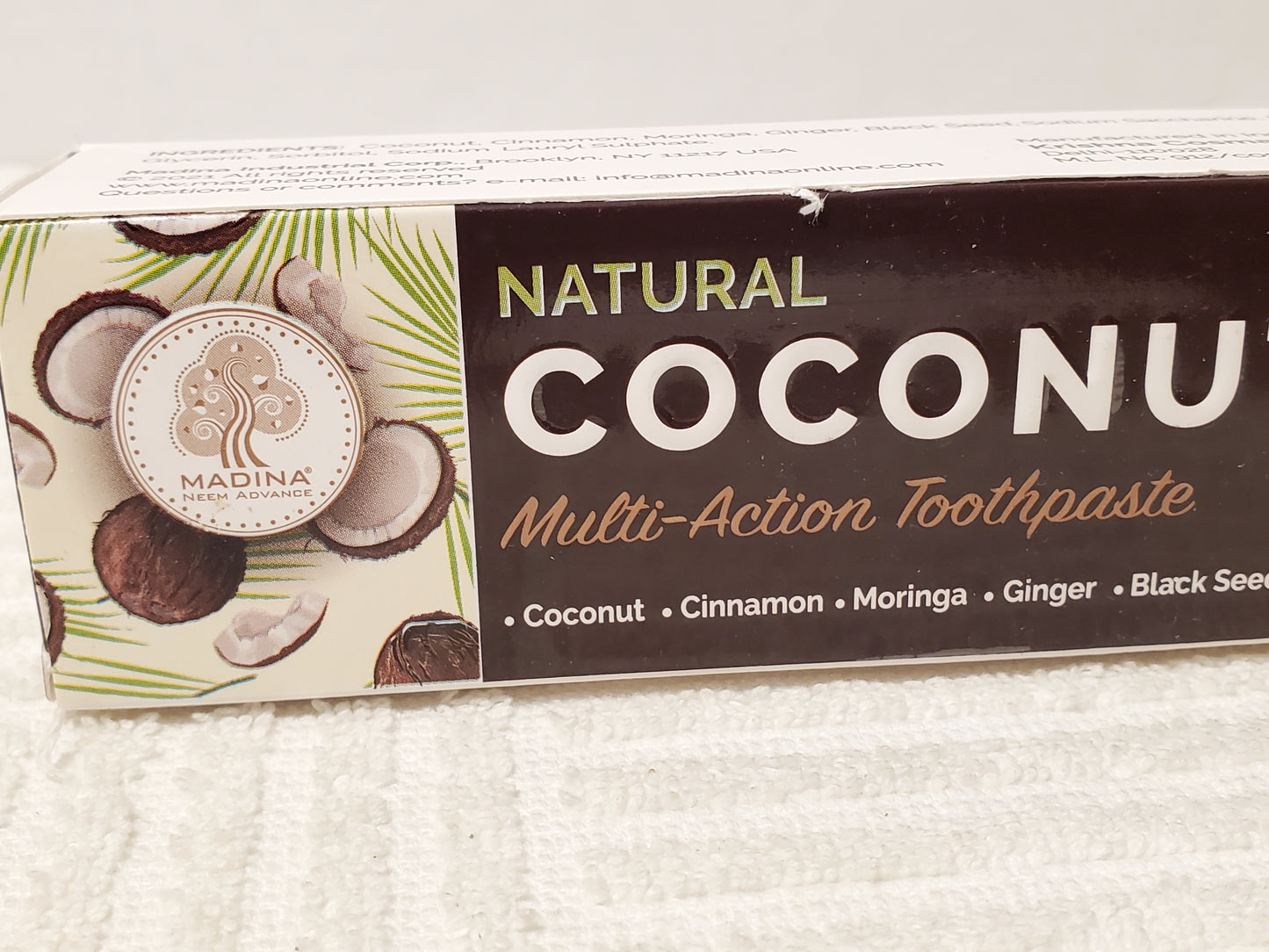 Madina Neem Advance Natural Coconut Multi Action Toothpaste Fluoride Free Whitening