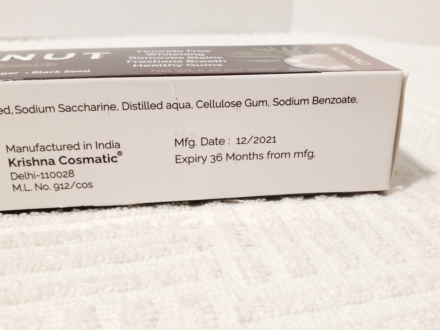 Madina Neem Advance Natural Coconut Multi Action Toothpaste Fluoride Free Whitening