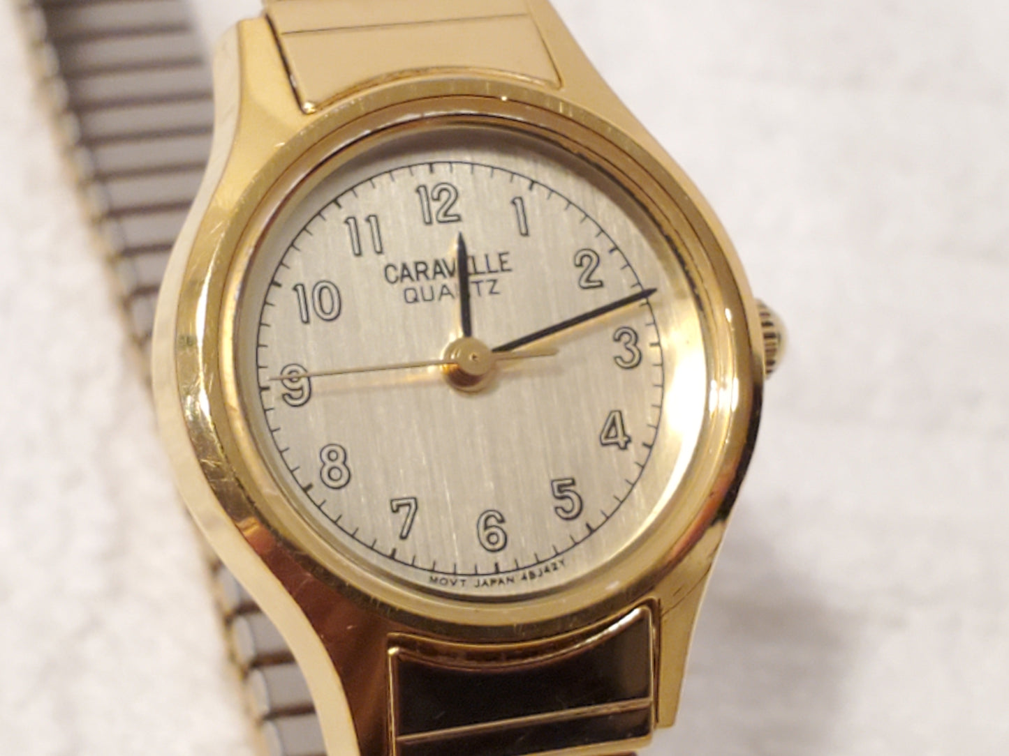 Vintage Caravelle by Bulova Women's Watch Gold Tone Flex Band Stainless Steel