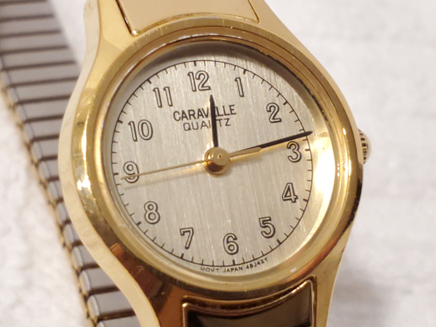 Vintage Caravelle by Bulova Women's Watch Gold Tone Flex Band Stainless Steel