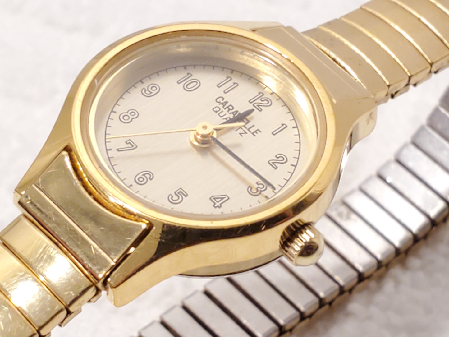 Vintage Caravelle by Bulova Women's Watch Gold Tone Flex Band Stainless Steel