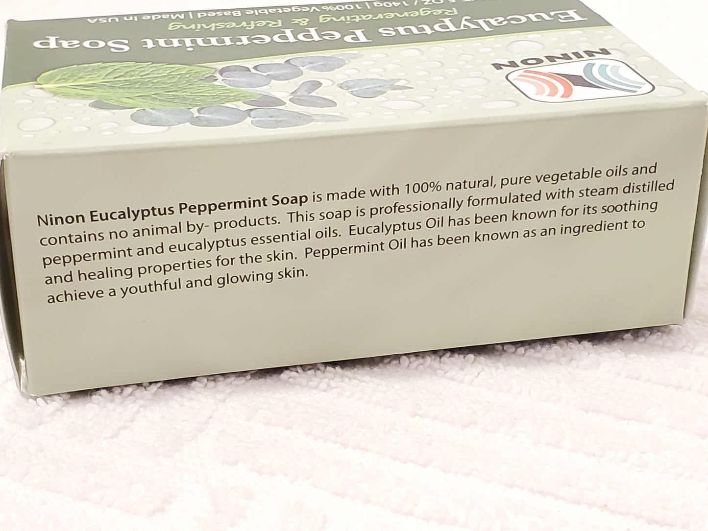 Eucalyptus Peppermint Soap 5 Ounce Bar by Ninon Made in USA