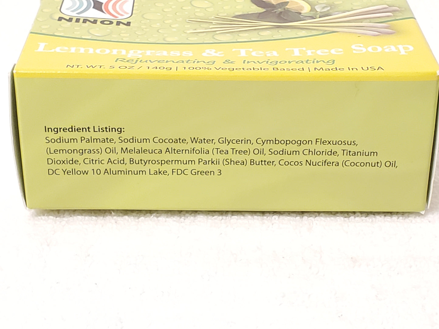 Lemongrass & Tea Tree 5 Ounce Bar Soap by Ninon Vegetable Based