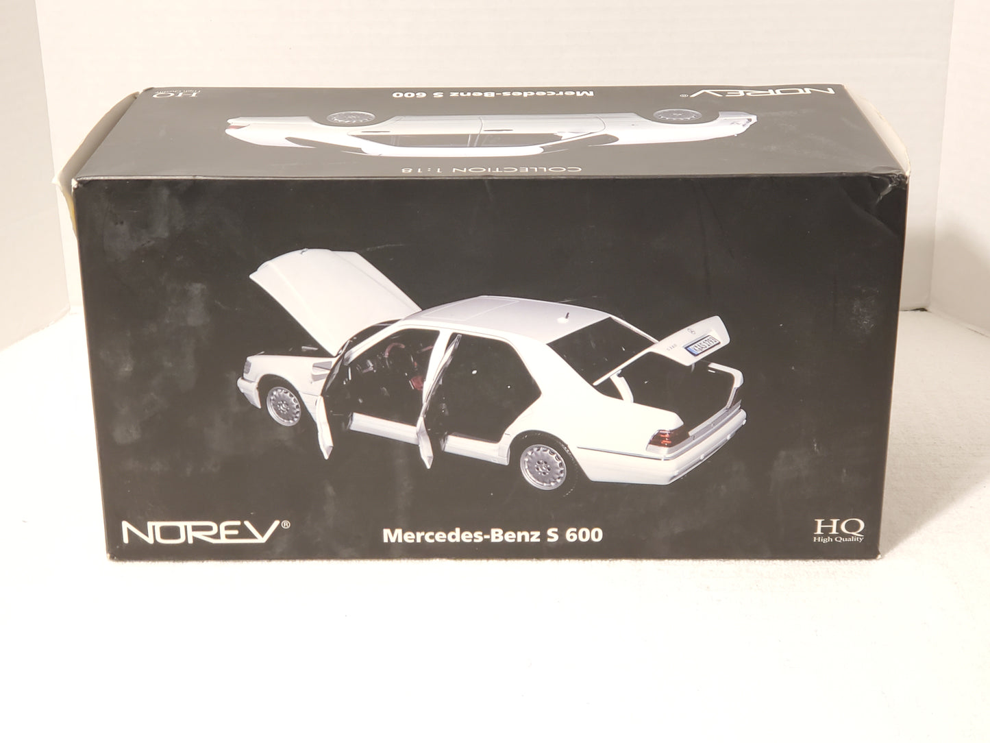 Vintage Norev 1997 Mercedes Benz S 600 White Diecast Car 1:18 Scale High Quality