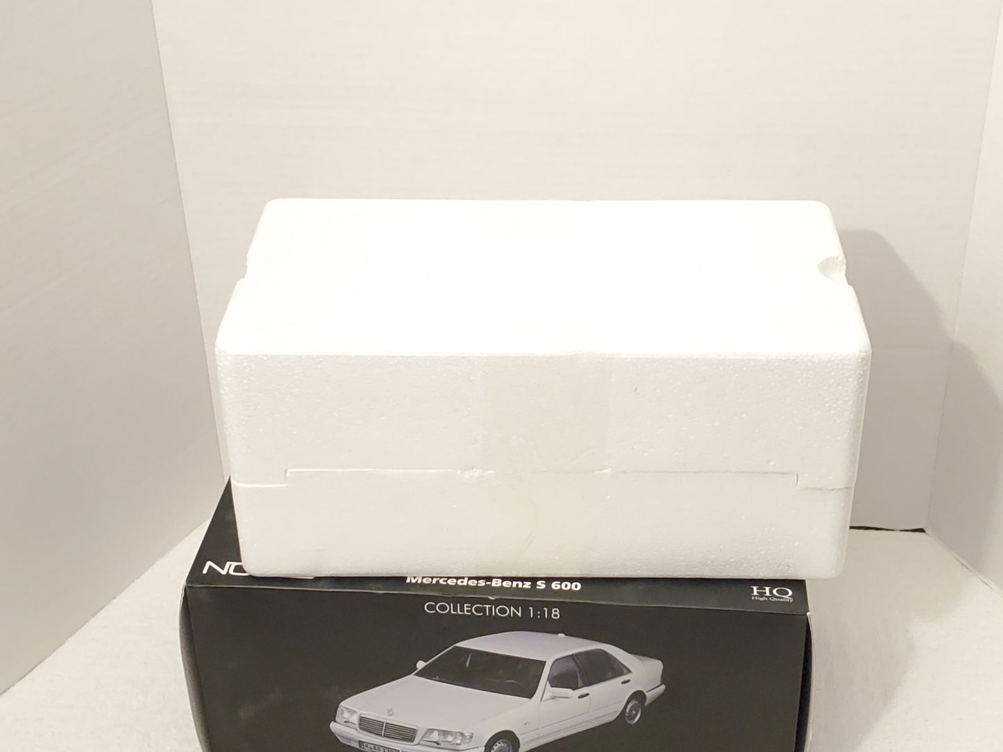 Vintage Norev 1997 Mercedes Benz S 600 White Diecast Car 1:18 Scale High Quality