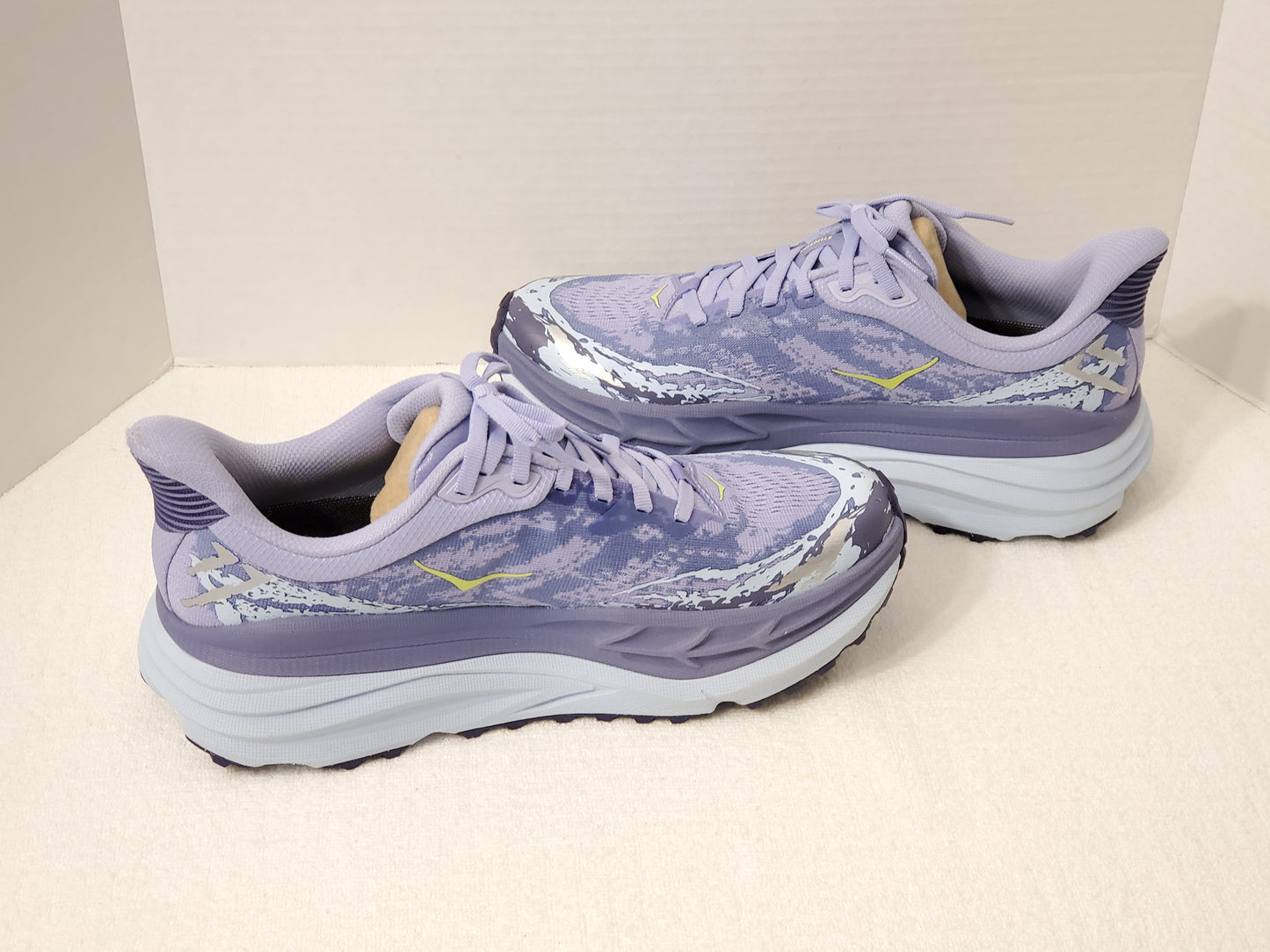 Hoka Stinson 7 Women's Purple Sky Trail All Terrain Running Shoes Foot Frame NIB