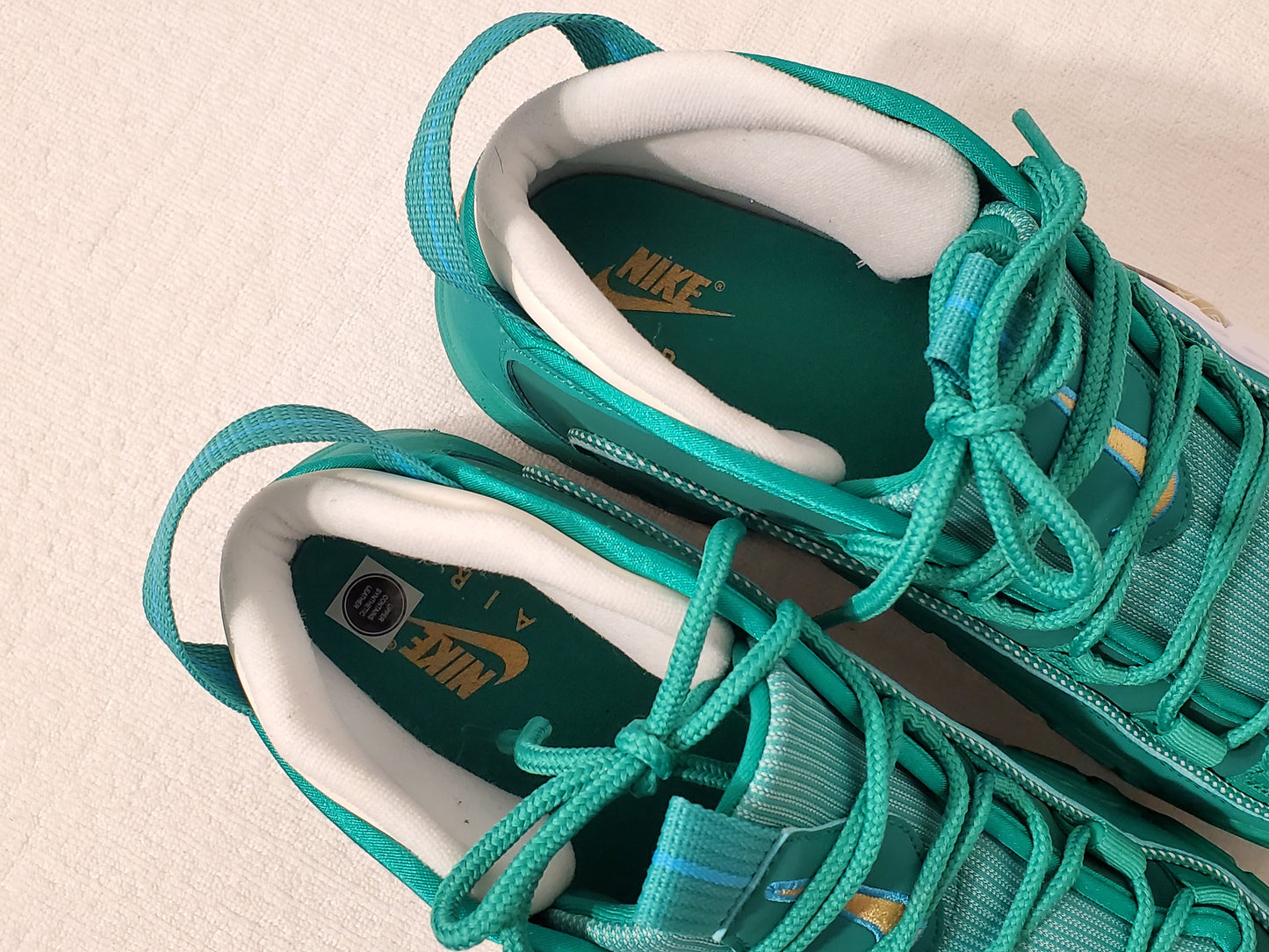 Nike Air Max Penny Men's Stadium Green White Metallic Gold Sneakers Size 13