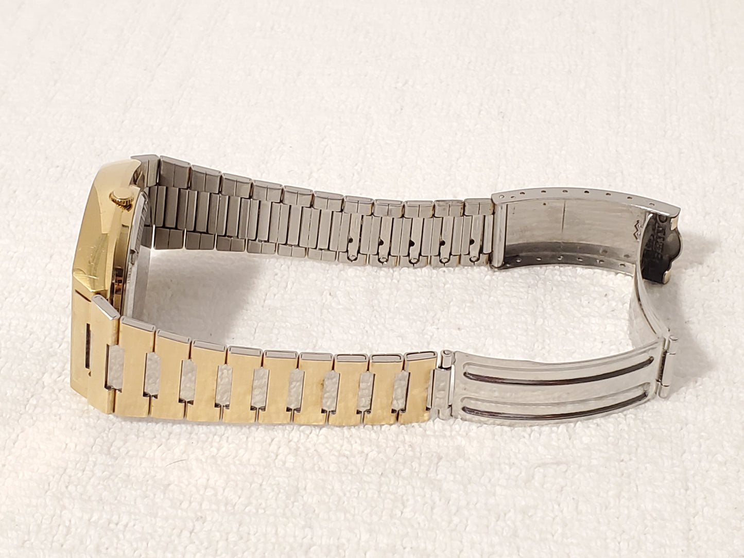 Vintage Seiko Men's Day Date Watch Brown Dial Stainless Steel 4 Jewels Gold Tone
