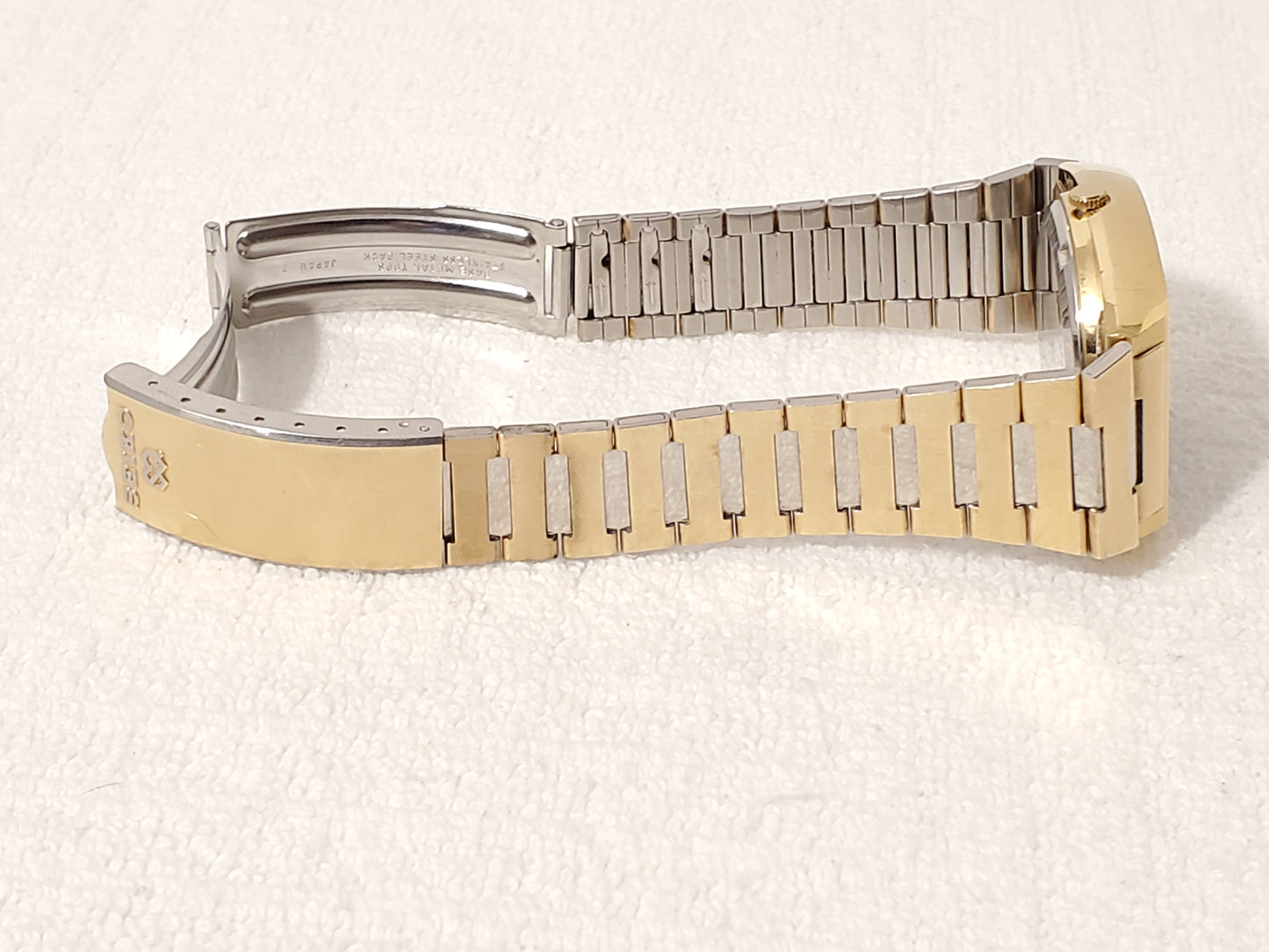 Vintage Seiko Men's Day Date Watch Brown Dial Stainless Steel 4 Jewels Gold Tone
