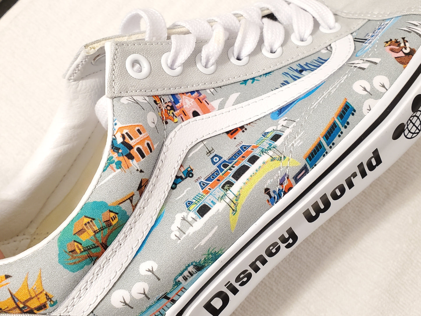 Vans Off The Wall Walt Disney World 50th Anniversary Mens Shoes Size 12 New Gray