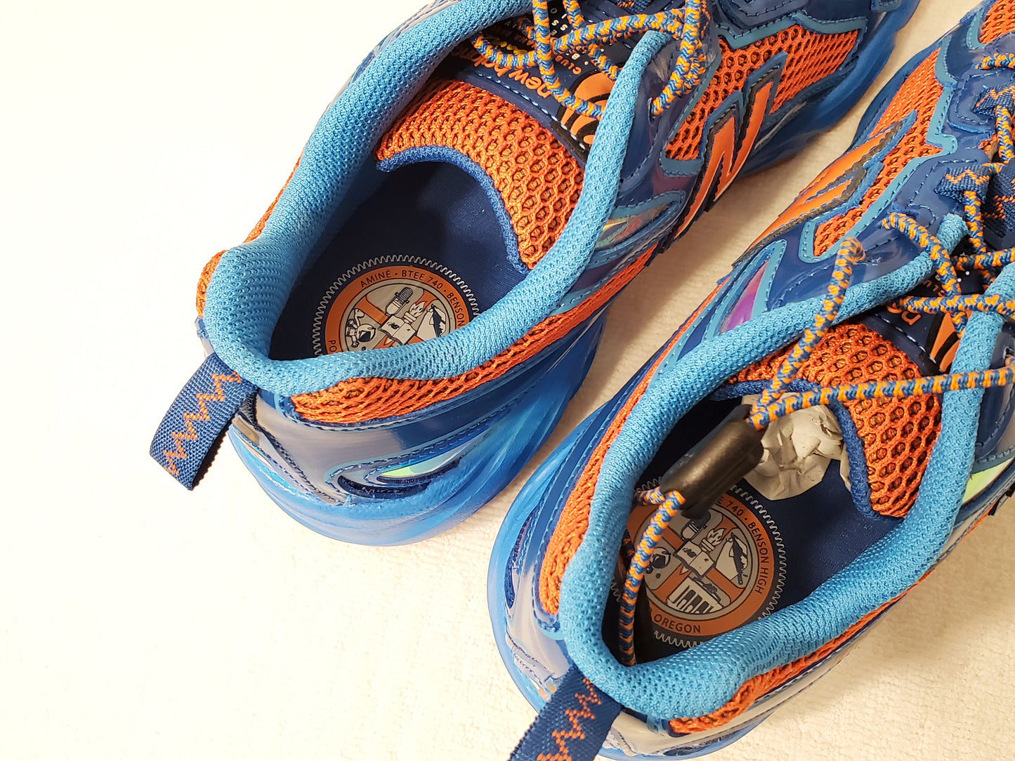 New Balance 740v2 Benson Tech Blue Orange Sneakers Lace Up Women's 8.5 Men's 7