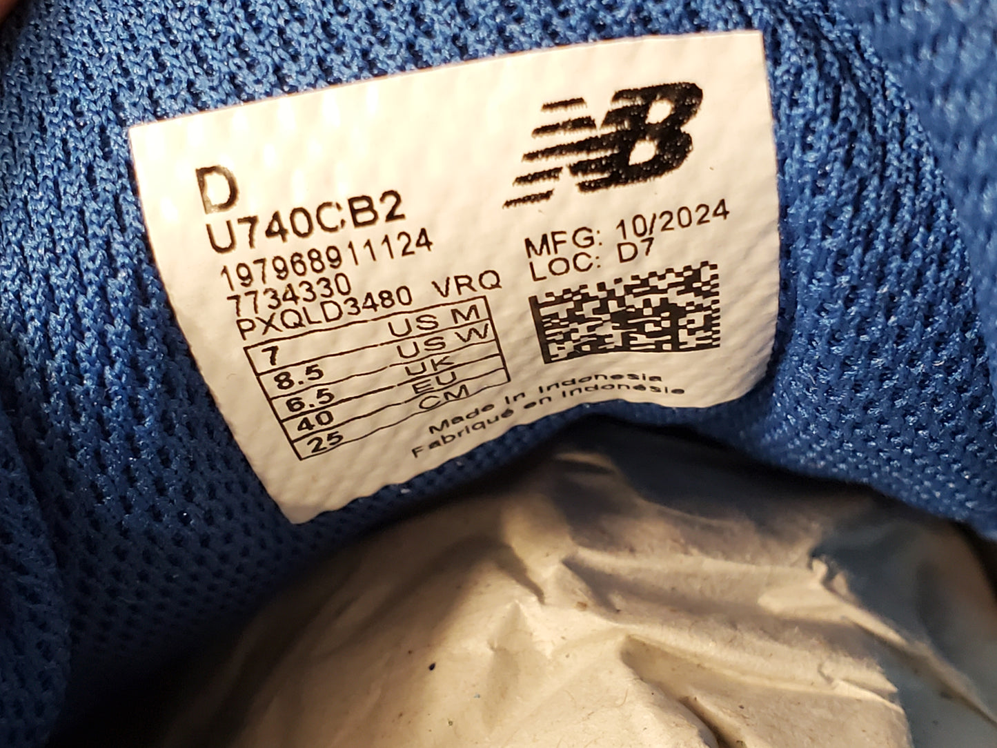 New Balance 740v2 Benson Tech Blue Orange Sneakers Lace Up Women's 8.5 Men's 7