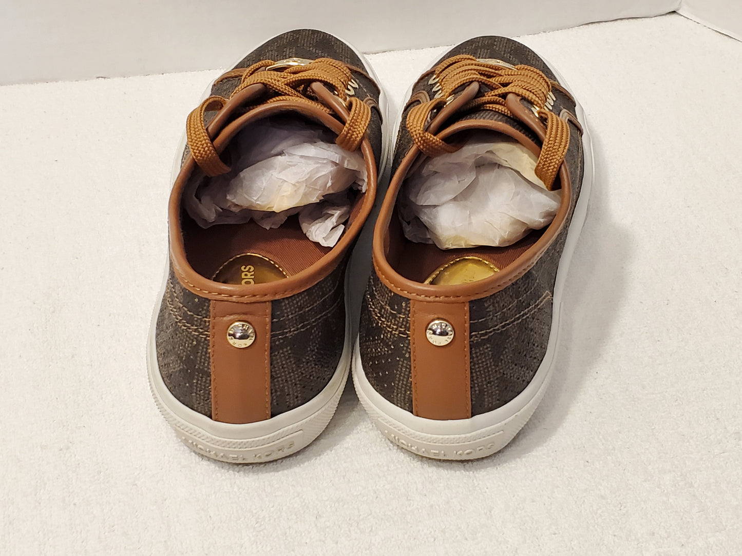 Michael Kors Boerum Brown Platform Sneakers Low Top Women's Lace Up Size 9.5