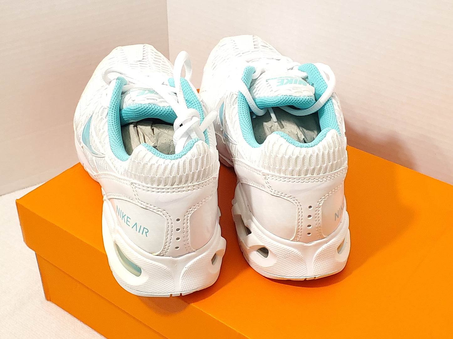 Nike Women's Air Max Torch 4 IV Running Shoes Sneakers White Blue Size 9.5 New