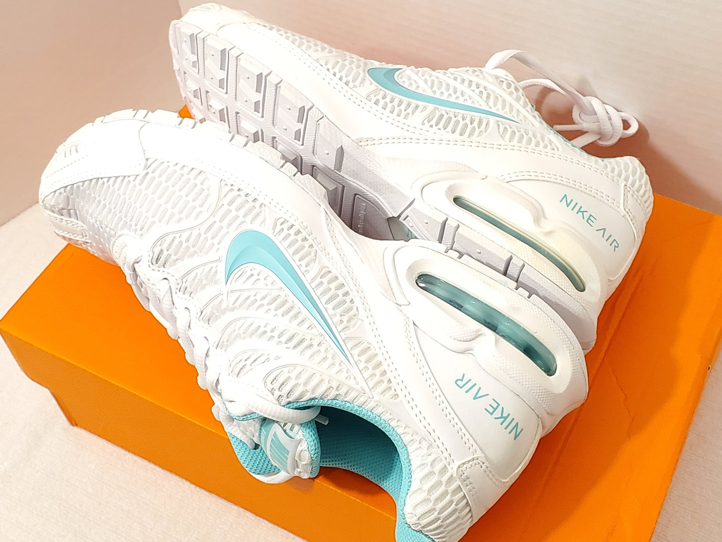 Nike Women's Air Max Torch 4 IV Running Shoes Sneakers White Blue Size 9.5 New