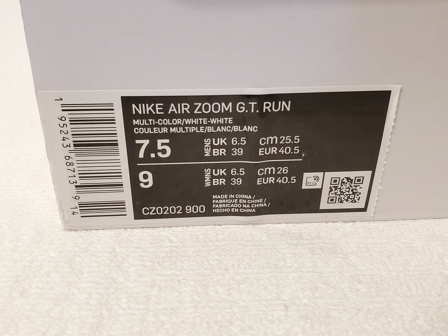 Nike Air Zoom GT Run Tie Dye Basketball Sneakers Women's Size 7.5 CZ0202-900 NEW
