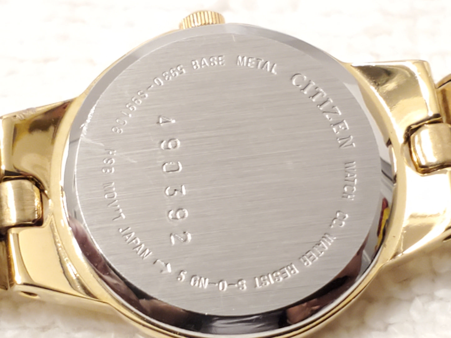 Vintage Citizen Women Gold Tone Stainless Steel Watch Silver Dial Roman Numeral