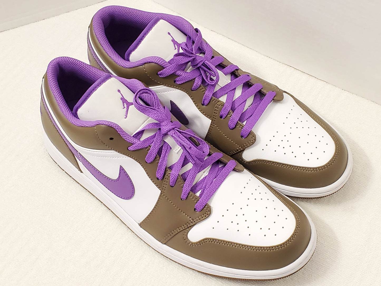 Nike Air Jordan 1 Low Top Palomino Purple Mocha Men’s Size 15 Sneakers