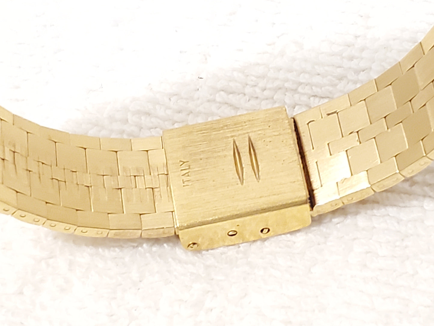 Vintage Jules Jurgensen Women's Tank Watch Two Diamonds Gold Plated Five Jewels