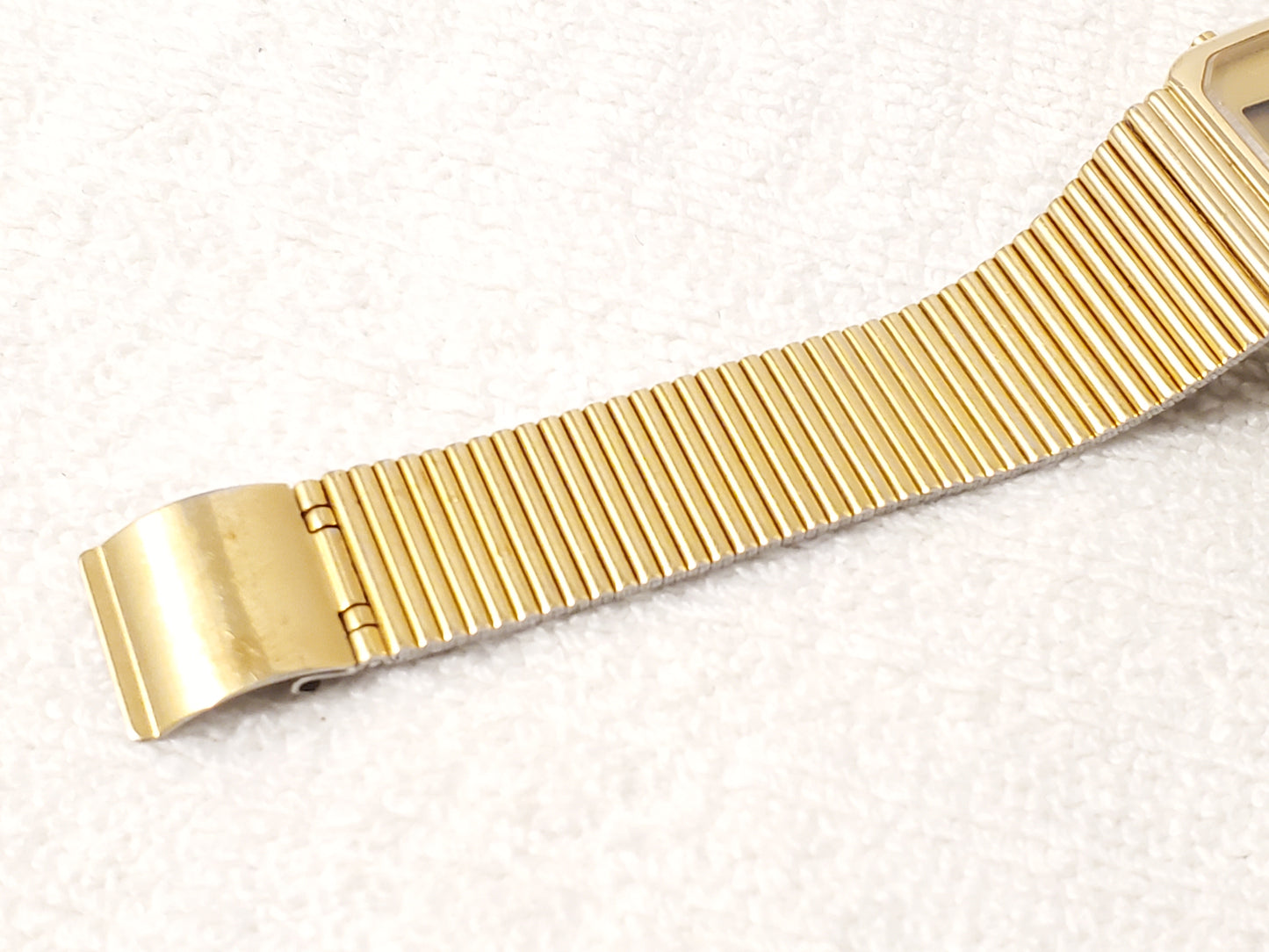 Vintage Seiko Men's Alarm Chronograph Analog Digital Gold Tone Watch Day Date