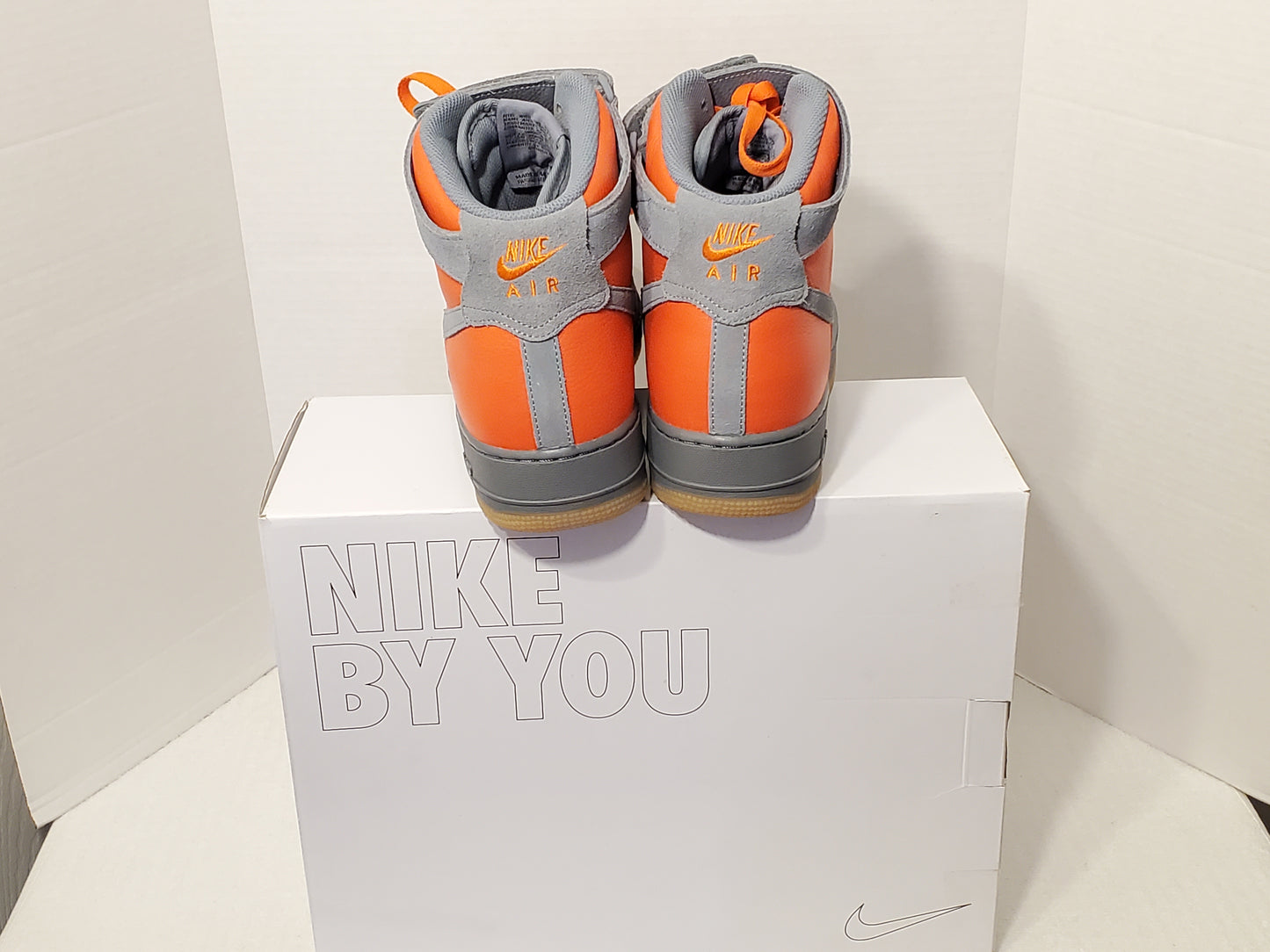 Nike Air Force 1 High Men's Size 12.5 Sneakers Orange Grey White Black Lace Up