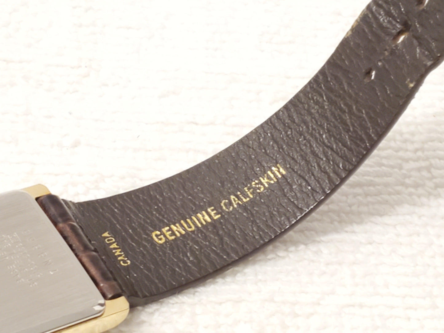 Vintage Seiko Men's Tank Watch Gold Tone One Jewel Brown Leather Strap S Steel