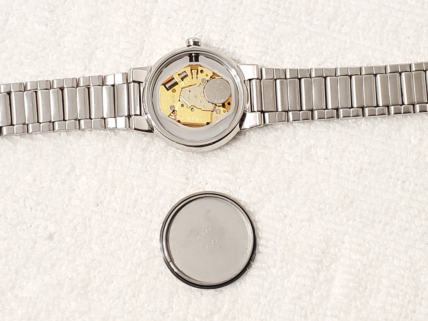 Vintage Citizen Women's Black Dial Date Watch Stainless Steel WR 50 Meters