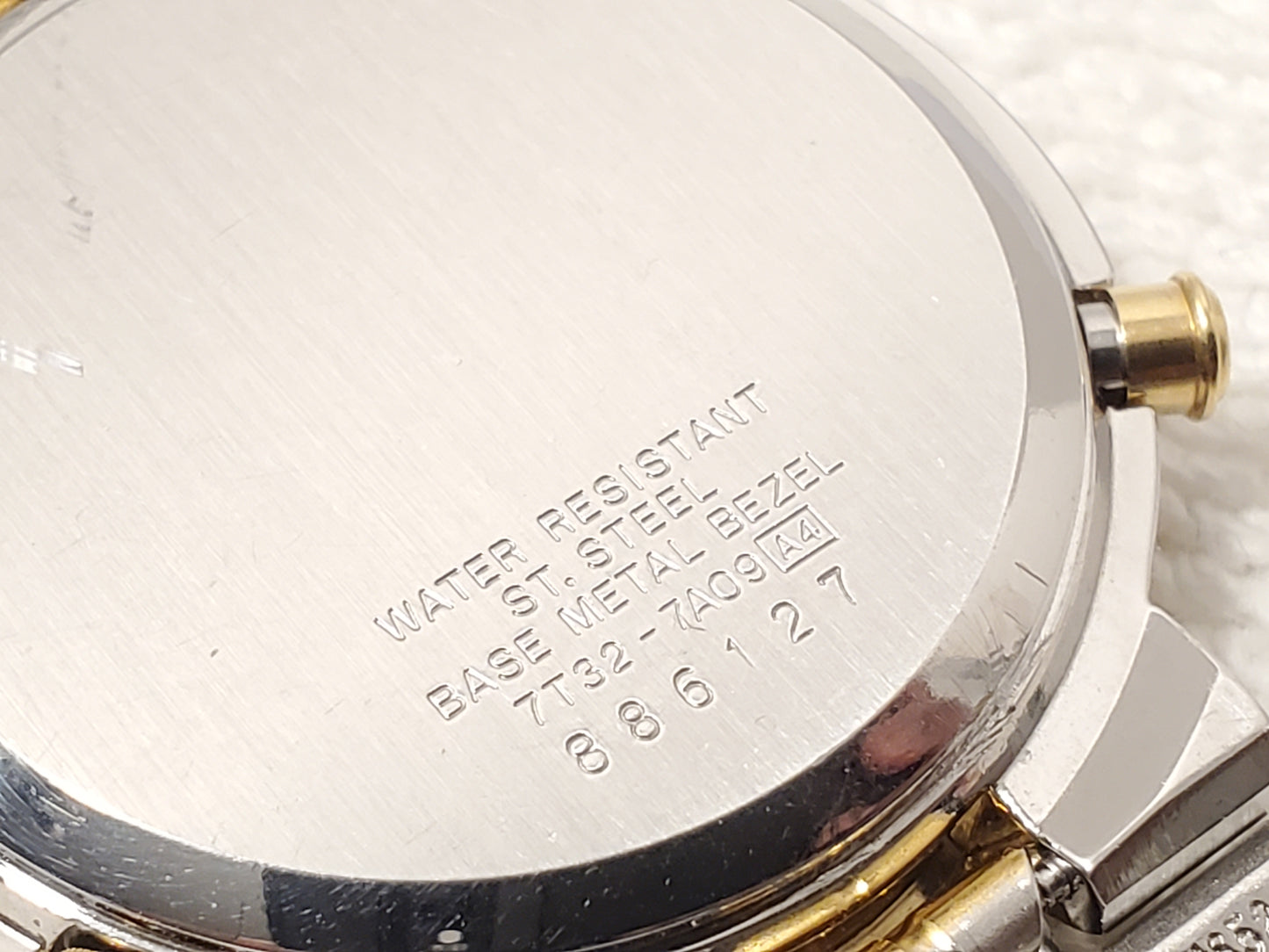 Vintage Seiko Chronograph Alarm Date Men's Watch White Dial Roman Numerals