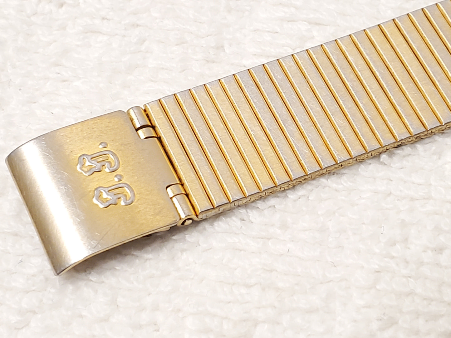 Vintage Jules Jurgensen Men's Gold Tone Day Date Quartz Watch Stainless Steel