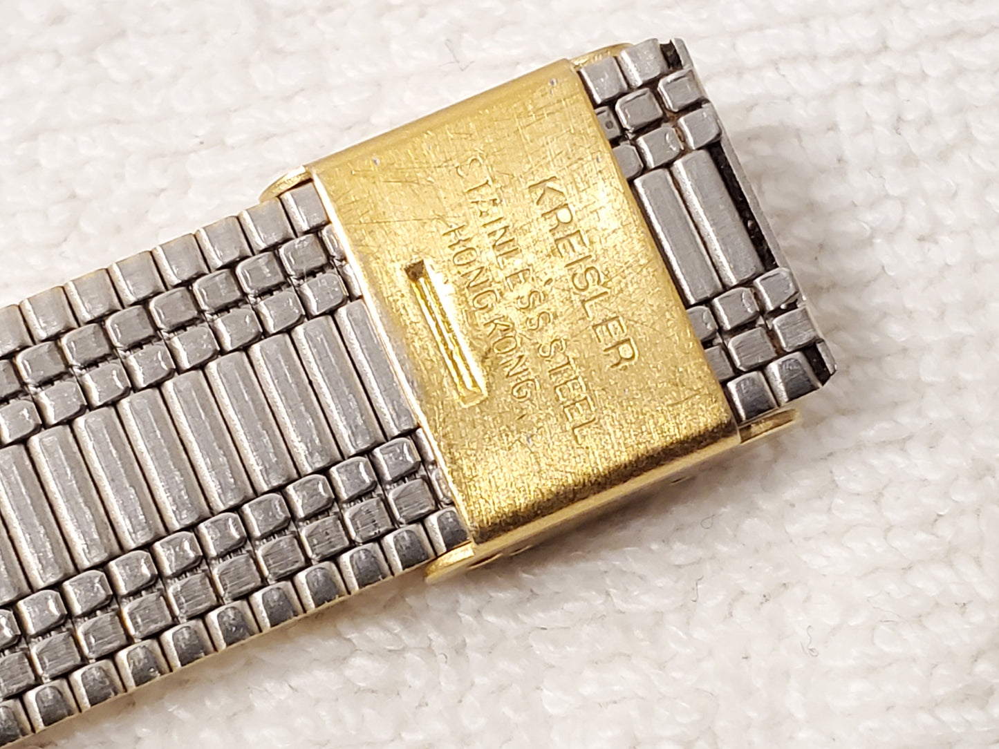 Vintage Jules Jurgensen Men's Gold Tone Day Date Quartz Watch Stainless Steel