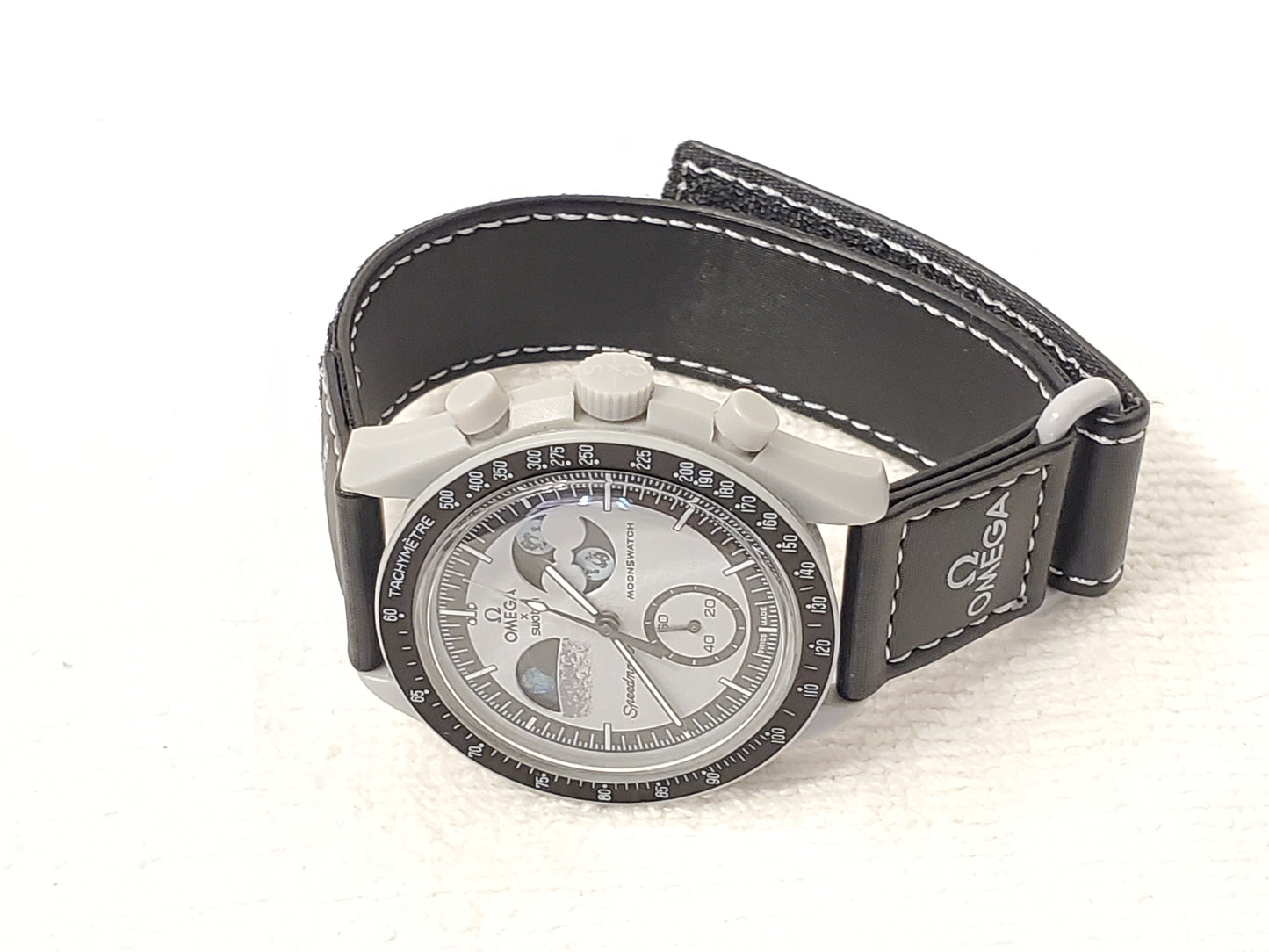 Omega x Swatch Swiss Made Speed Master Men's Moons Watch Chronograph Four Jewels