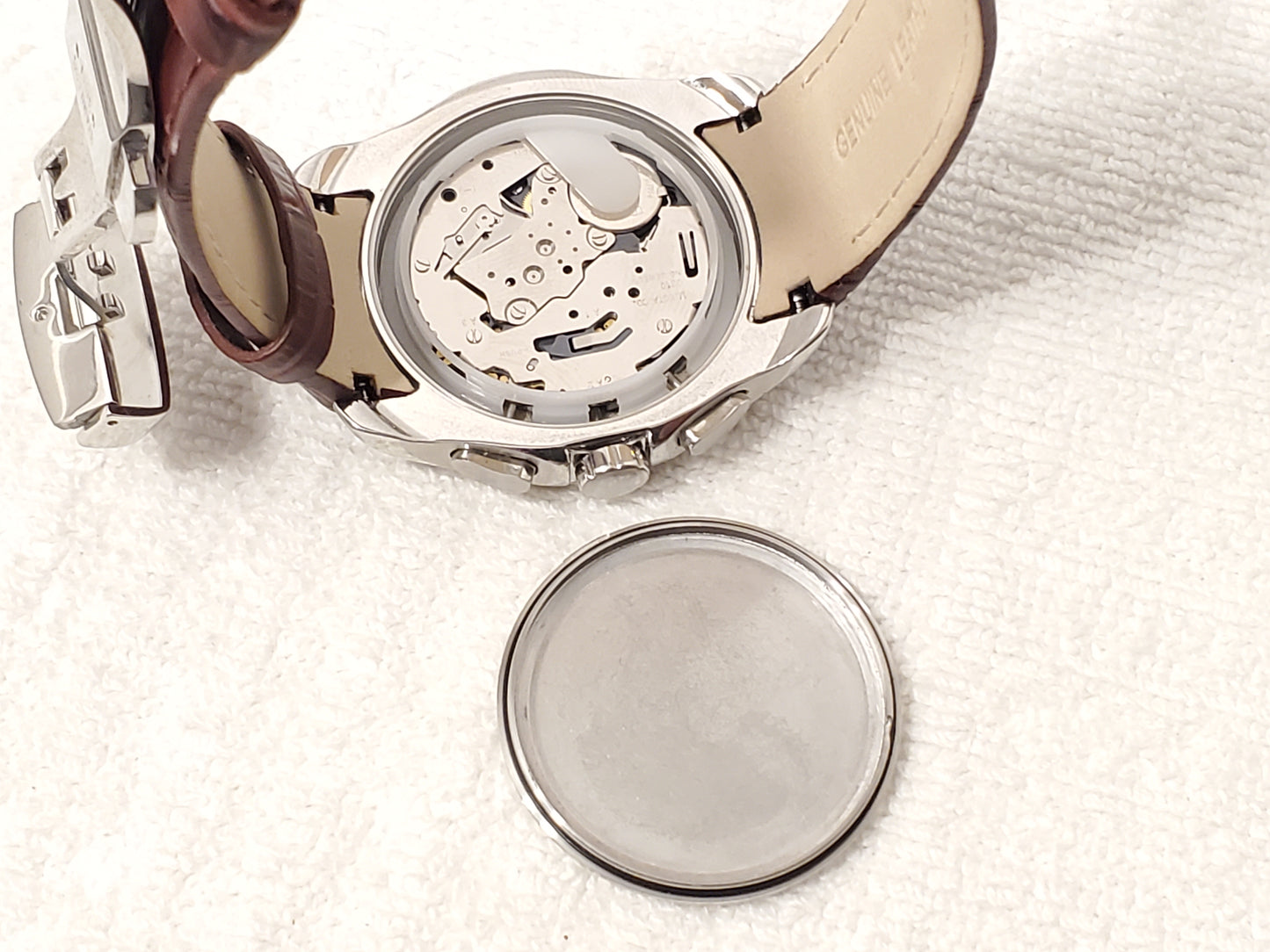 Zovatti Aeronautica Men's Chronograph Date Watch Brown Leather Strap S Steel